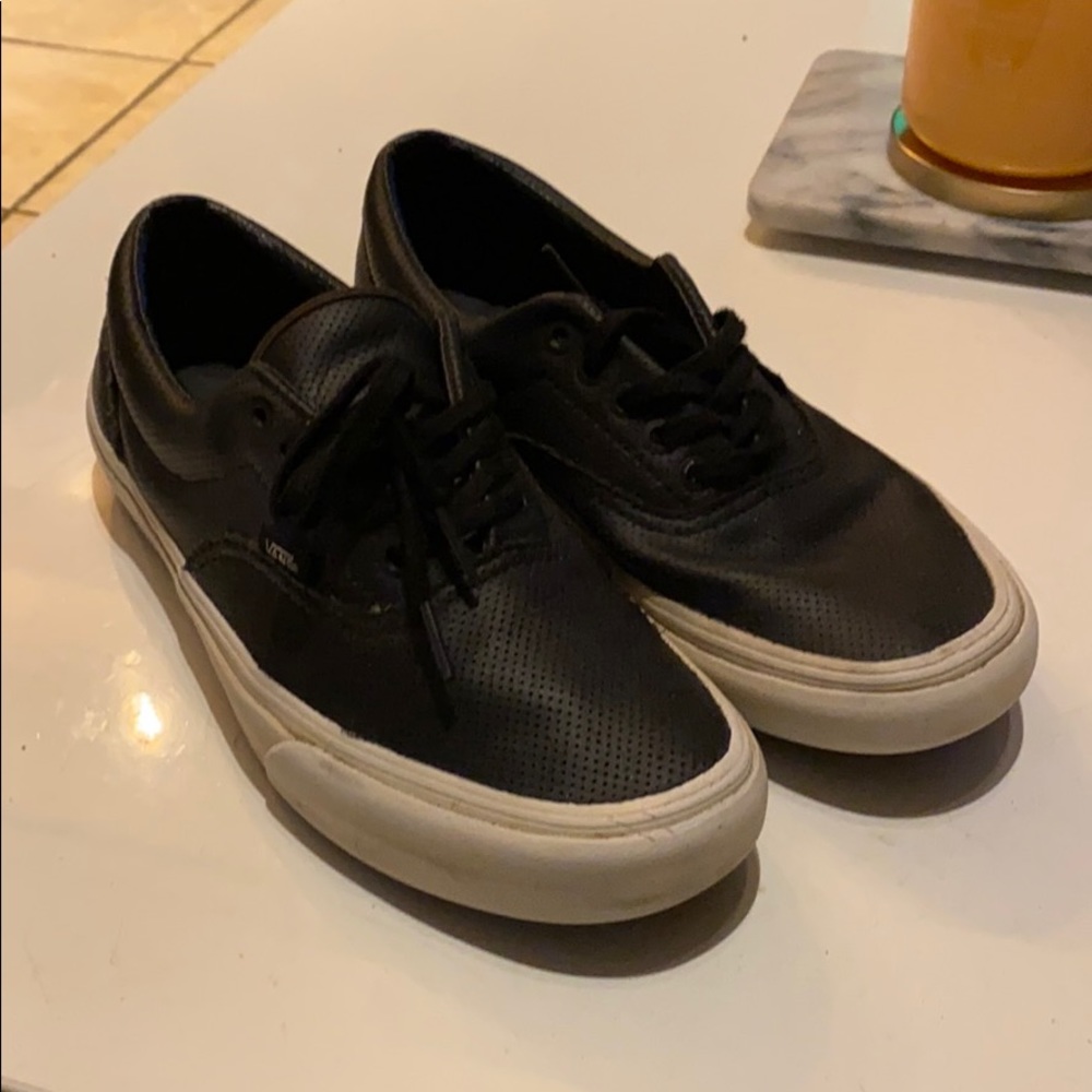 Vans Era 59 Black Leather pinhole
